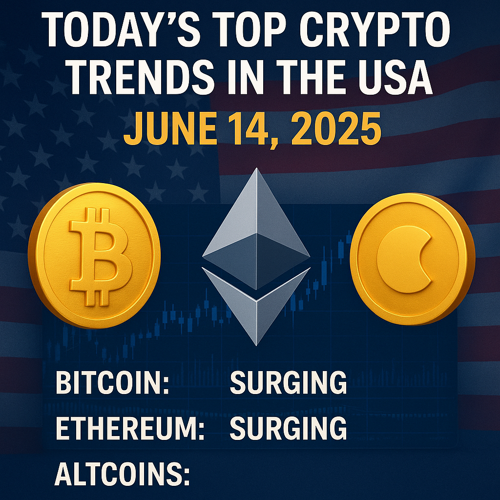 Today’s Top Crypto Trends in the USA (June 14, 2025): Bitcoin, Ethereum & Surging Altcoins