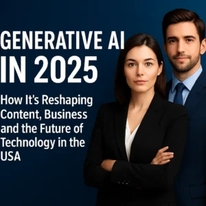 Generative AI in 2025 – Professional U.S. businesspeople representing AI-driven technology trends