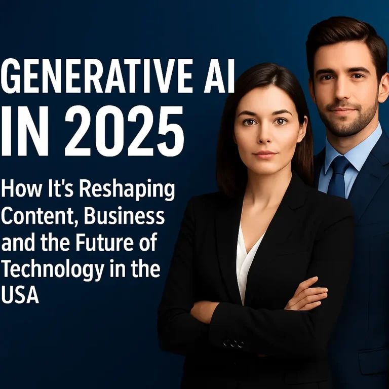 Generative AI in 2025 – Professional U.S. businesspeople representing AI-driven technology trends