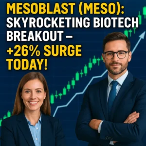 Mesoblast MESO stock skyrocketing biotech breakout +26% surge today