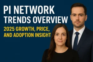 Pi Network 2025 trends overview with AI-driven crypto growth and blockchain adoption